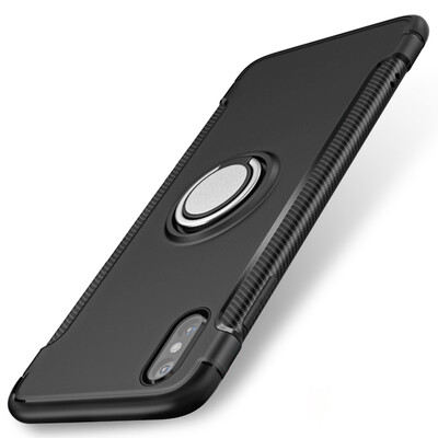 

Phone Case Magnetic Car Holder For iPhone x 78 Plus Cases 360 Rotating Finger Ring Phone Cover
