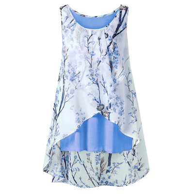 

Starmoon Women Summer Beach Flowers Vest Top Sleeveless Blouse Casual Tank Loose T-Shirt