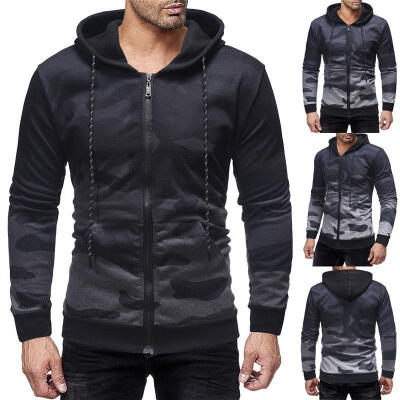 

New Men&39s Winter Slim Hoodie Warm Hooded Sweatshirt Coat Jacket Outwear Sweater