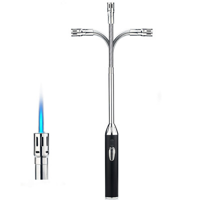 

long single-shot igniter 360 degree rotatable long neck gas igniter super adjustable spray flame with protection lock