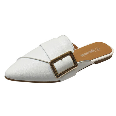 

Rose Womens Fashion Casual Soft Pointed Toe Flat Heel Loafers Single Shoes Slippers