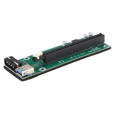 

USB 30 PCI-E PCI Express 1x to 16x Extender Riser Board Card Adapter with SATA Power Cable & USB Cable