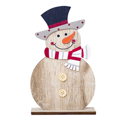 

Gobestart Snowman Christmas Decorations Wooden Shapes Ornaments Craft Xmas Gifts