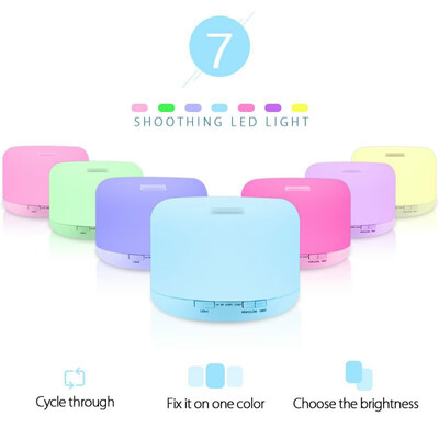 

Ultrasonic Aroma Humidifier500ml Wood Grain Cool Mist Humidifier Air Aromatherapy Atomizer with LED Light for Office Home Bedroom