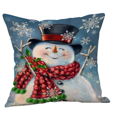 

Tailored Cotton Linen Christmas Tree Zipper Closure Pillow Case Throw Cushion Cover Home