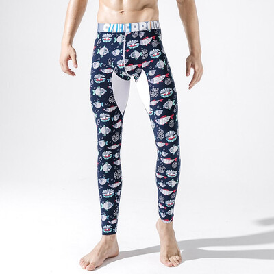 

Gobestart Mens New Winter Style Fashionable Sexy Printed Warm Nine-Cent Pants Leggings