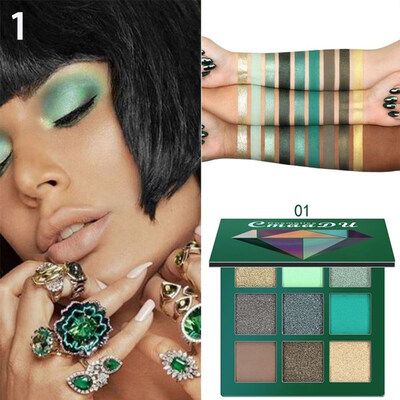 

CmaaDu 9 Colors Glitter Eyeshadow Palette Shimmering Metallic Matte Eye Makeup