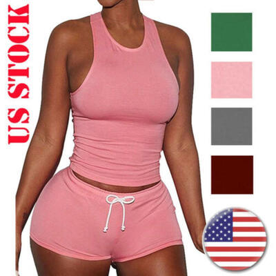

US Women Casual Sleeveless Bodycon Romper Jumpsuit Club Bodysuit Short Pants