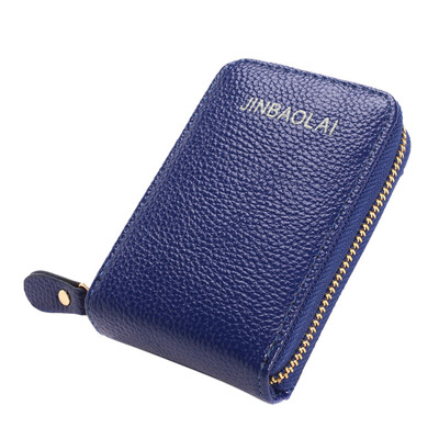 

〖Follure〗Mens Wallet Leather Credit Card Holder RFID Blocking Zipper Thin Pocket