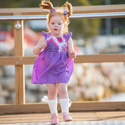 

Toddler Kids Baby Girls Clothes Dress Printing Fly Sleeve Princess Party Dresses