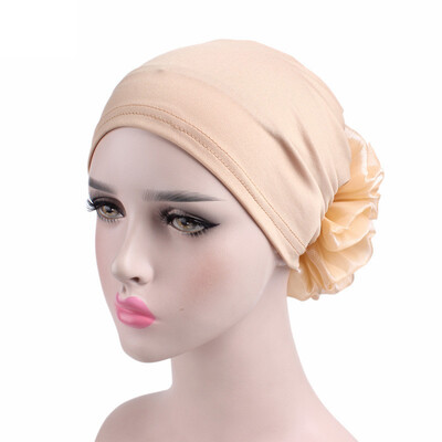 

2019 Fashion Women Head Wrap Headscarf Muslim Flower Elastic Hat Cover Free Size