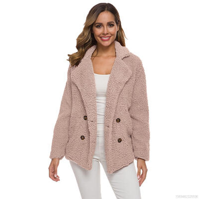 

Women Autumn Fashion Elegant Personality Keep Warm Lapel All-match Long Sleeve Short Style Coat