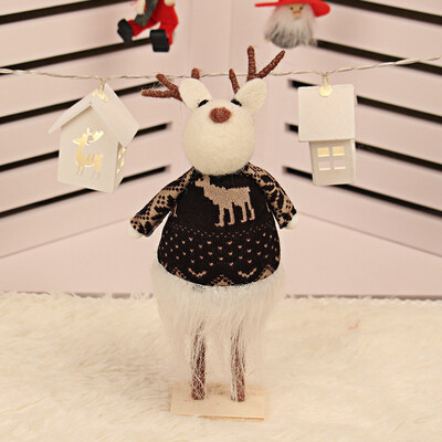 

Toponeto Retractable Christmas Santa Claus Snowman Deer Dolls Standing Figurine Tree