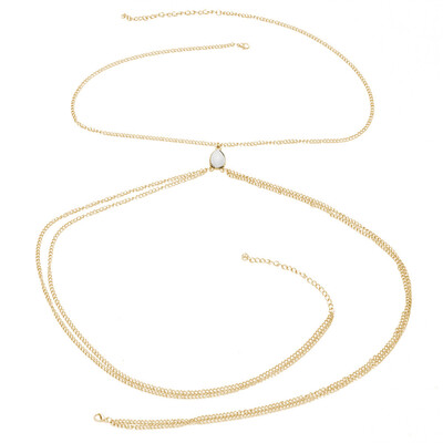 

Women Body Chain Jewelry Vintage Crossover Waist Belly Beach Harness Necklace