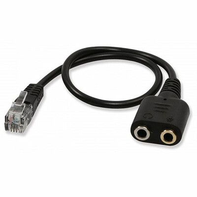 

Double turn 35 MM RJ9 crystal head computer headphones to telephone switch
