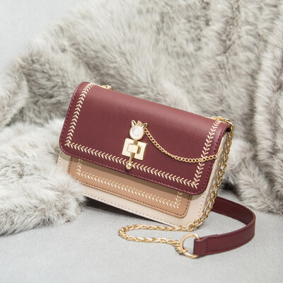 

Little girl bag summer small fresh fashion chain small square bag French minority single shoulder oblique satchel bag