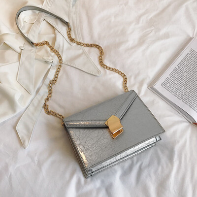 

Qiao Bani 2019 new Korean fashion Dongdaemun simple chain flip bag size single shoulder diagonal female bag