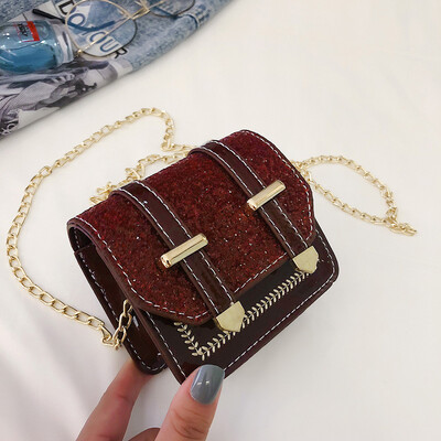 

Tailored 2019 New Fashion Wild Single Shoulder Messenger Bag Sequin Small Square Bag
