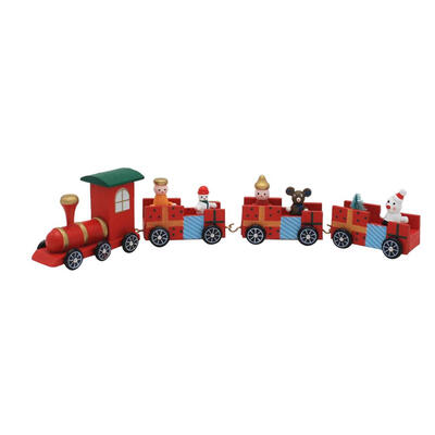 

Wooden Christmas Train Ornament Xmas Home Decor Kids Children Toy Gift