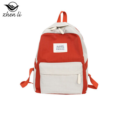 

Supply summer bag female new wild Japanese style color contrast color backpack trend shoulder bag