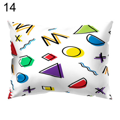 

Colorful Geometric Symbol Pillow Case Waist Throw Cushion Cover Bedroom Decor