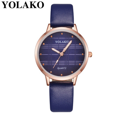 

YOLAKO fashion Leisure Creative Woman Watch Fashion Leather Military Casual Analog Quartz Wrist Watch Business Watches 533