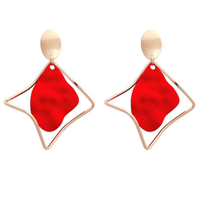 

Handmade Fashion Simple Circle Round Drop Earrings Geometric Metal Statement Earrings Popular Girls Gift Valentines Day gift