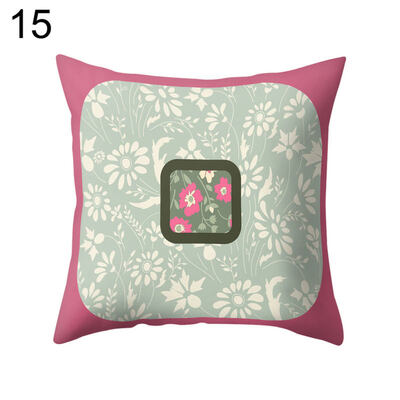 

Splicing Color Flower Square Throw Pillow Case Cushion Cover Bedding Articles