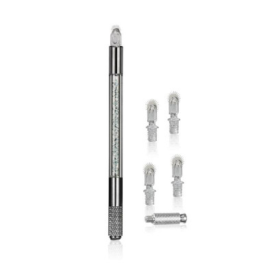 

Permanent LED Manual Eyebrow Tattoo Pen with 5pcs Micro Needles Roller Tattoo Eyebrow Microblading Set