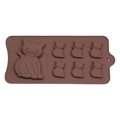 

DIY Cartoon Chocolate Mold Cat Kitten Silicone Mold Fondant Gum Paste Chocolate Crafts
