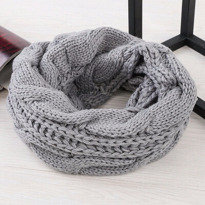 

Guttavalli Women Ladies Winter Knitted Ring Shawl Crochet Snood Tube Loop Scarf Solid Stripes Geometric Warm Infinity Soft Wraps