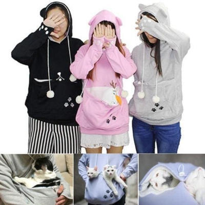 

Outerwear Women Men Unisex Kangaroo Pet Dog Cat Holder Carrier Coat Pouch Large Pocket Hoodie Top
