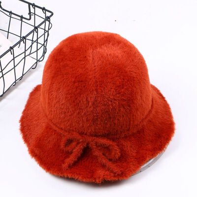

Korean Japanese Plush potted hat with large eaves in autumn&winter