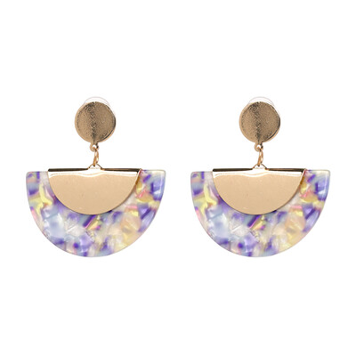 

JURAN 2019 Women Simple Design Acrylic Statement Earrings Jewelry Geometry Multicolor Resin Dangle Earrings For women Bijoux