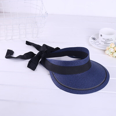 

LadiesSunscreen Cap Spring&Summer Ladies Beach Shade Cooling Cap Mountaineering Riding Biking Straw Weaving Cap