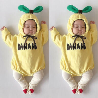 

US Newborn Kid Baby Girl Boy Cute Banana Outfit Jumpsuit Bodysuit Romper Clothes