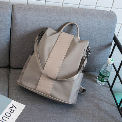 Anti-theft backpack female new Korean version of the large-capacity nylon wild bag Oxford cloth canvas backpack