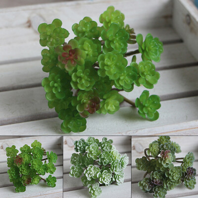 

24 Heads Artificial Succulents Fake Floral Plant Garden Home Office Decor
