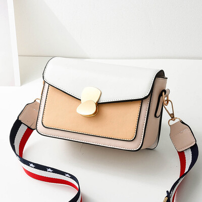 

Ladies bag 2019 spring&summer new womens bag PU leather small square bag Korean fashion single shoulder Messenger bag