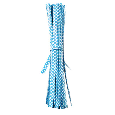 

100PCSSet Dots Wire Metallic Twist Ties for Candy Bag Steel Baking Packaging Ligation Dessert Sealing Twist Tie
