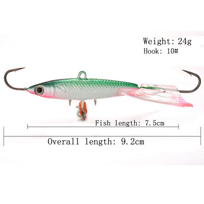 

VISSEN 4pcslot Winter Ice Fishing Lure 75cm24g Wobbler Pesca Jig Bait Minnow Hard Lure Artificial