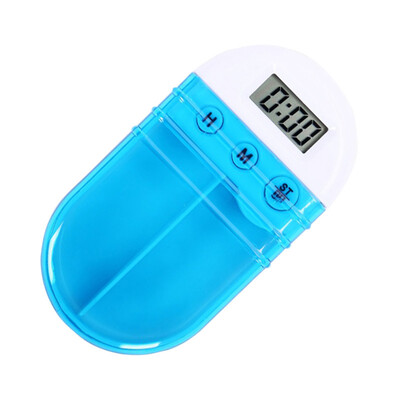 

Portable Pill Organizer Vitamins Case Timer Electronic Alarm Reminder Plastic Storage Box