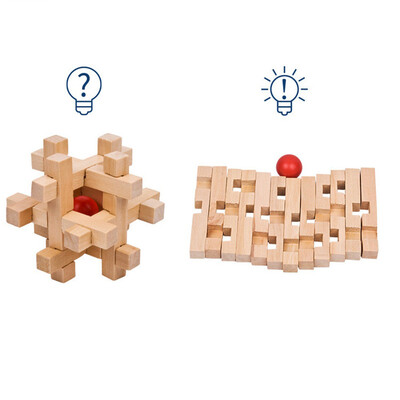 

YIWULA3D Wooden Toys IQ Brain Teaser Adults Educational Kids Puzzles Intelligence Game