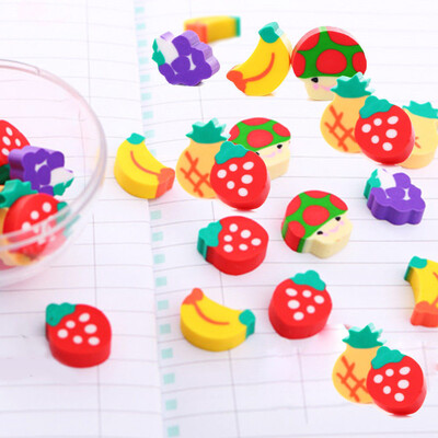 

Siaonvr 50PCS Novelty Mini Fruit Rubber Pencil Eraser Set Stationery Kids Children Gifts
