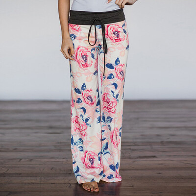 

Plus Size Women Palazzo Pants High Waist Wide Leg Harem Yoga Loose Long Trousers
