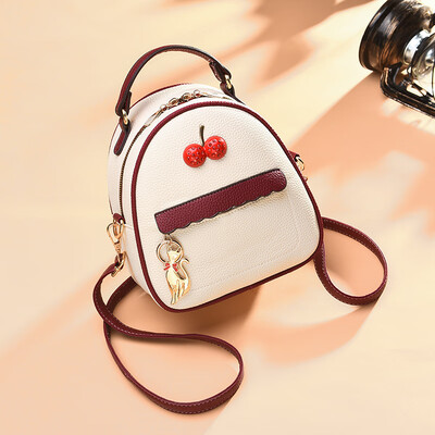 

On the new womens bag double shoulder backpack Korean version 100 lap slant bag hand-held ladys one-shoulder bag