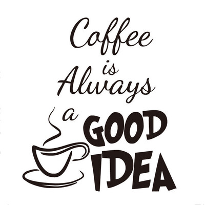 

Coffee Cups Kitchen Wall Stickers Vinyl Art Decals Cafe Diner DIY Window Decor