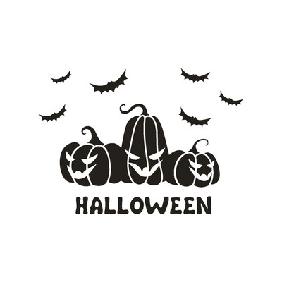 

〖Follure〗Happy Halloween Bat Wall Sticker Window Home Decoration Decal Decor