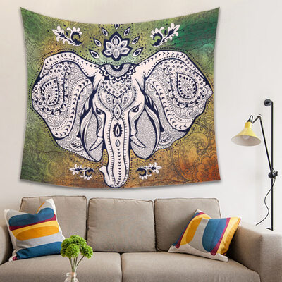

Indian Elephant Tapestries India Mandala Hippie Wall Hangings Hanging Boho Beach Bedspreads Yoga Mat Blankets Fabric