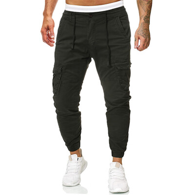 

Gobestart Mens Casual Pure Color Outdoors Pocket Beach Work Trouser Cargo Pant